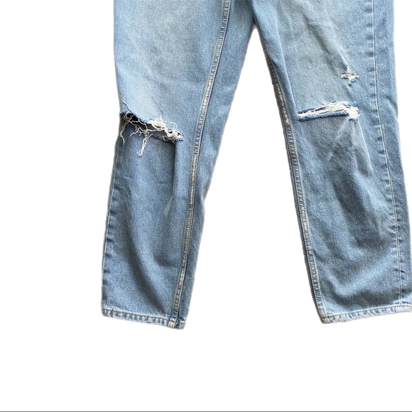 Zara ZW THE DISTRESSED CIGARETTE RELAXED JEANS nwt 36 4 - Picture 8 of 12